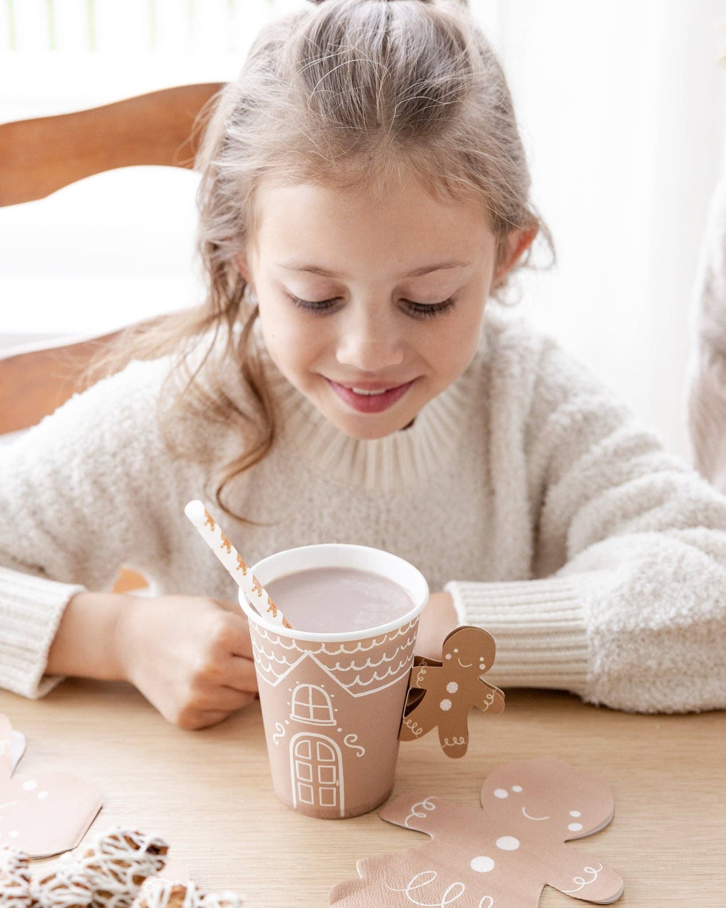 Gingerbread Handled Paper Cup - 8 pk