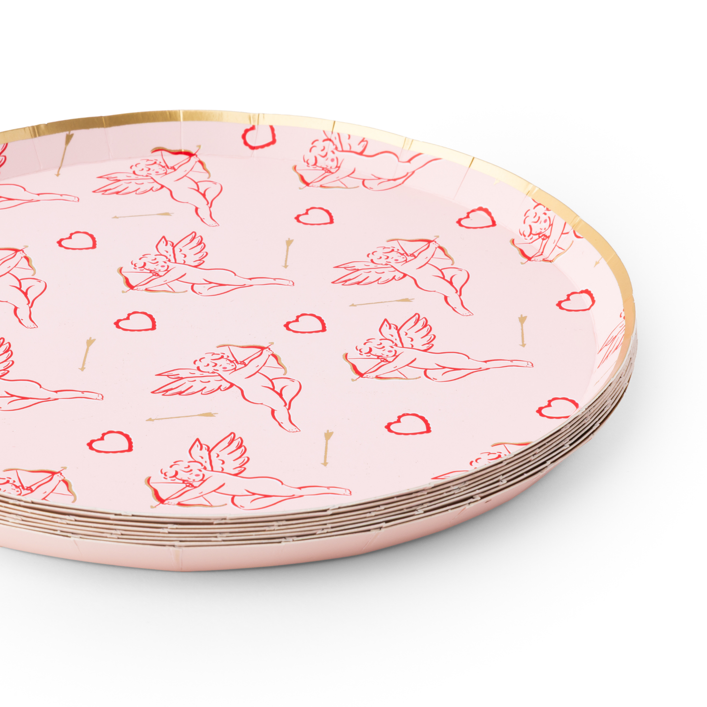CUPID'S CRUSH PINK SMALL PLATES - 8 pk