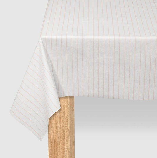 Pale Pink Pinstripe Paper Tableclothk
