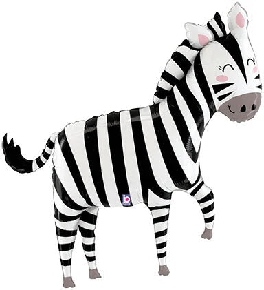 43" Jungle Zebra foil balloon