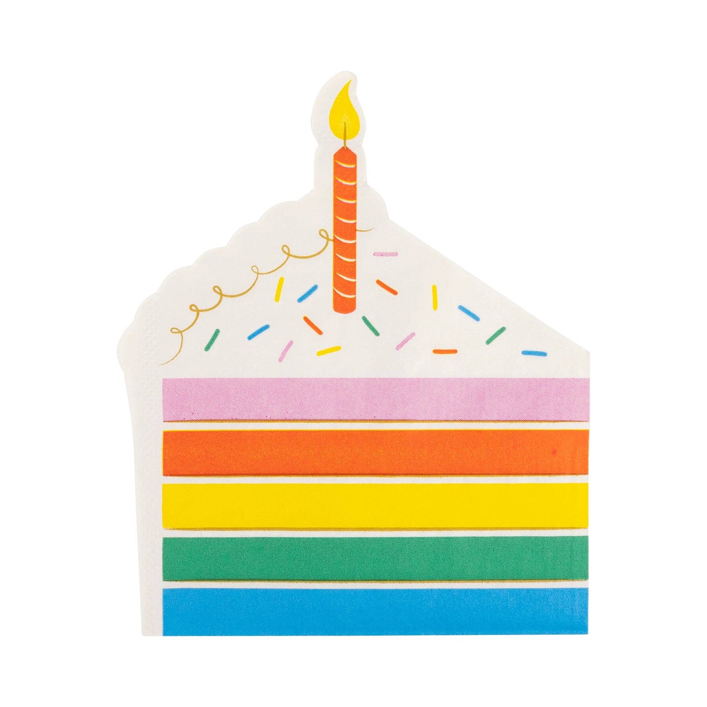 Cake Shaped Dinner Napkin - 18 pk