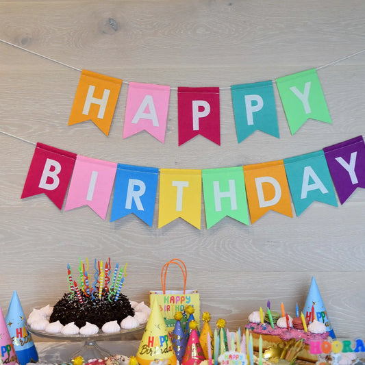 Happy Birthday Felt Banner
