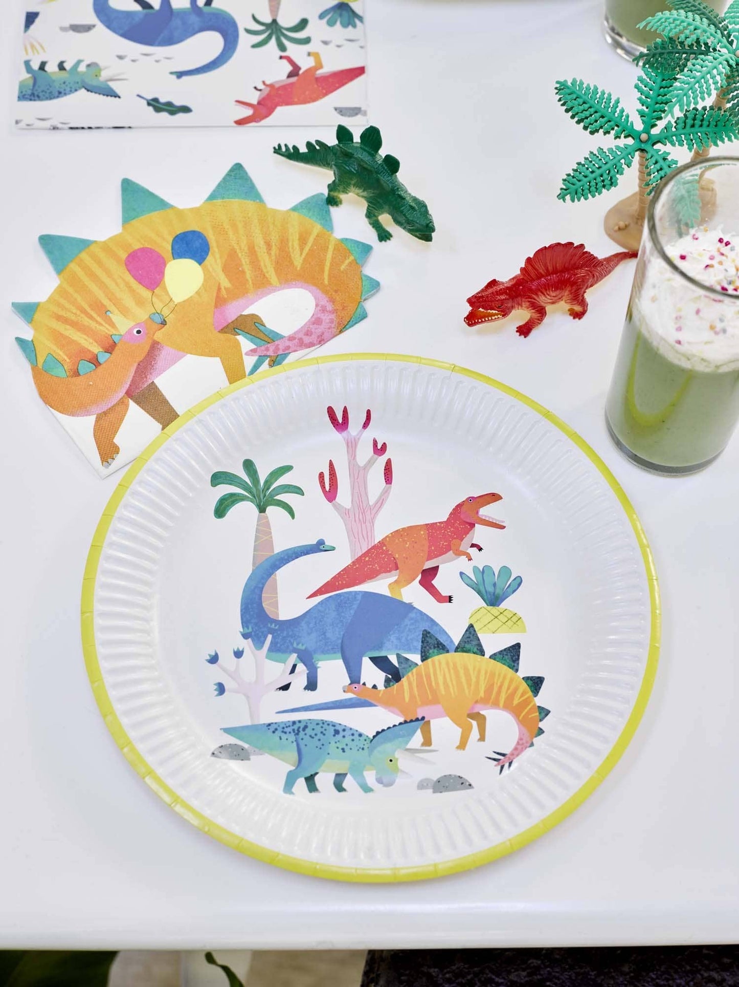 Party Dinosaur Shaped Napkins - 16 Pack