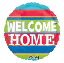 18" Welcome Home Stripes foil balloon (1D)