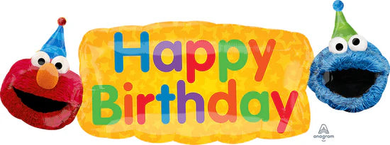 42" Sesame Street Happy Birthday foil Balloon