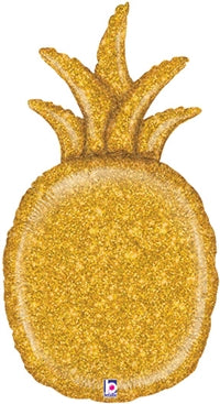 35" Gold Glitter Pineapple