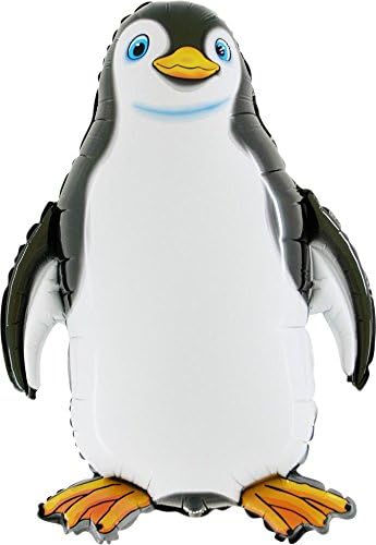 30" Black and white penguin shaped Foil Balloon