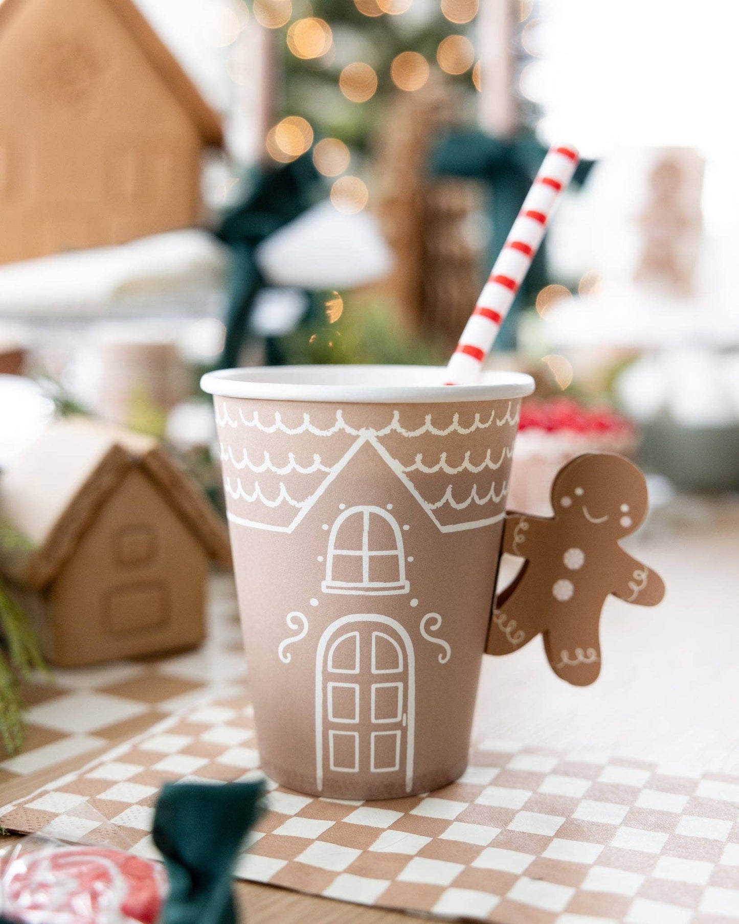 Gingerbread Handled Paper Cup - 8 pk