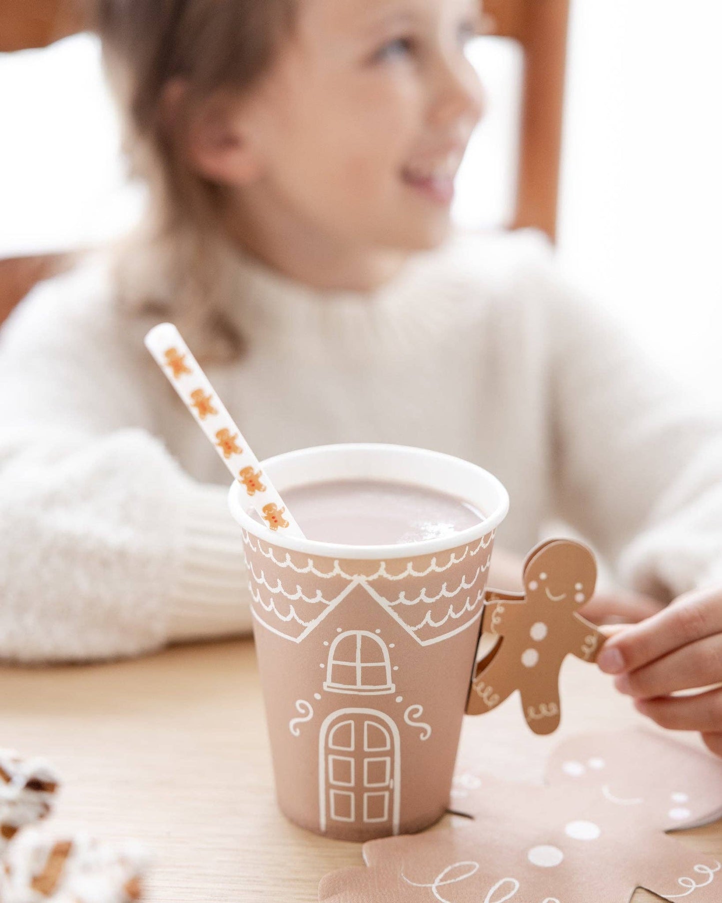 Gingerbread Handled Paper Cup - 8 pk