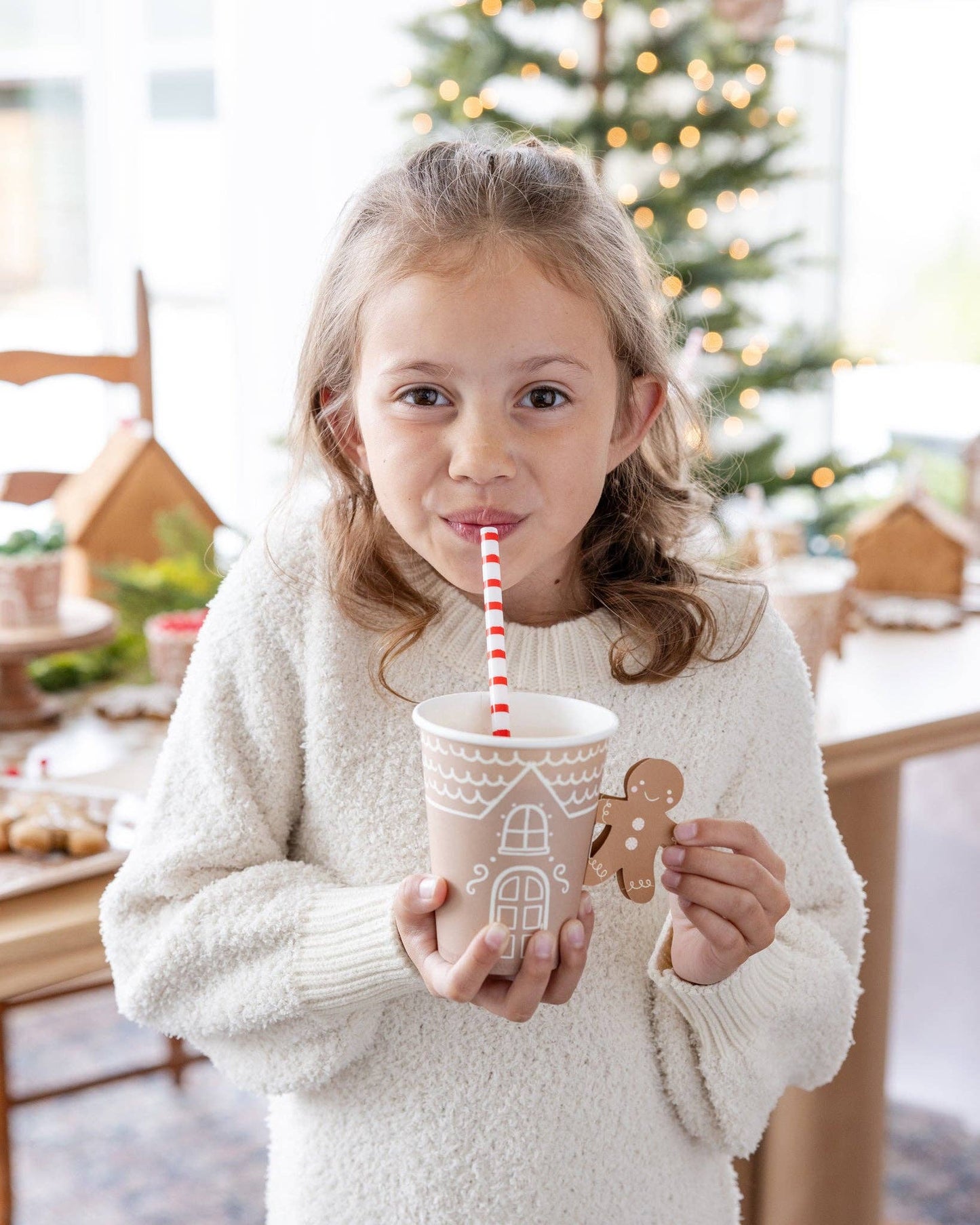 Gingerbread Handled Paper Cup - 8 pk