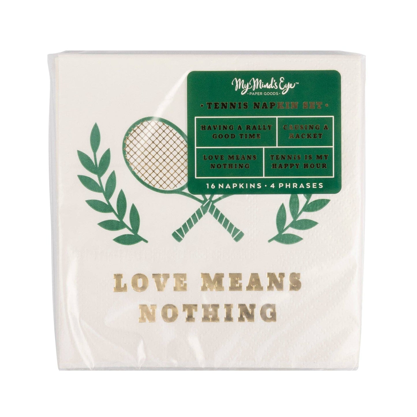 Tennis Sayings Napkin Set - 16 pk