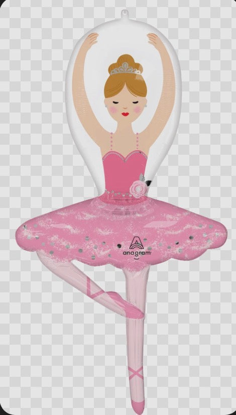 43” Ballerina Girl Foil Balloon