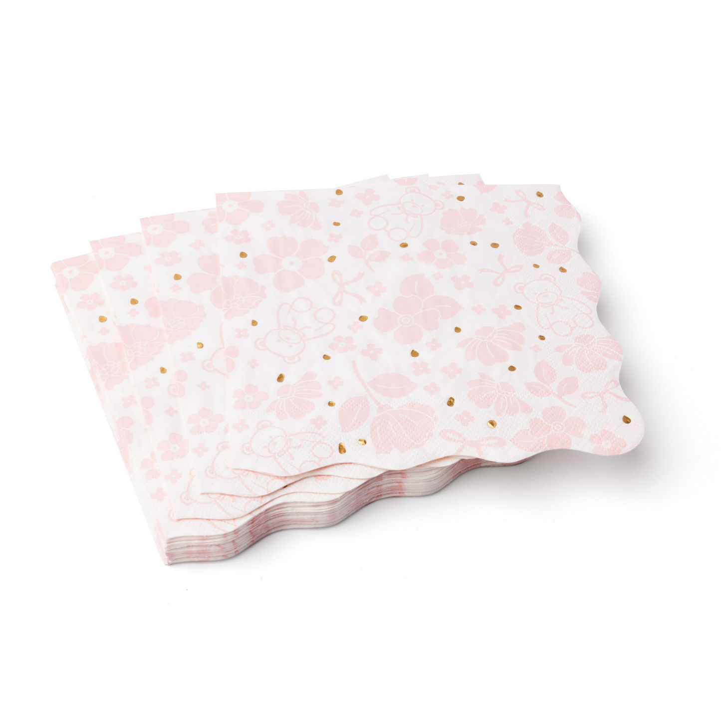 EMMA BEAR PINK LARGE NAPKINS - 20 pk