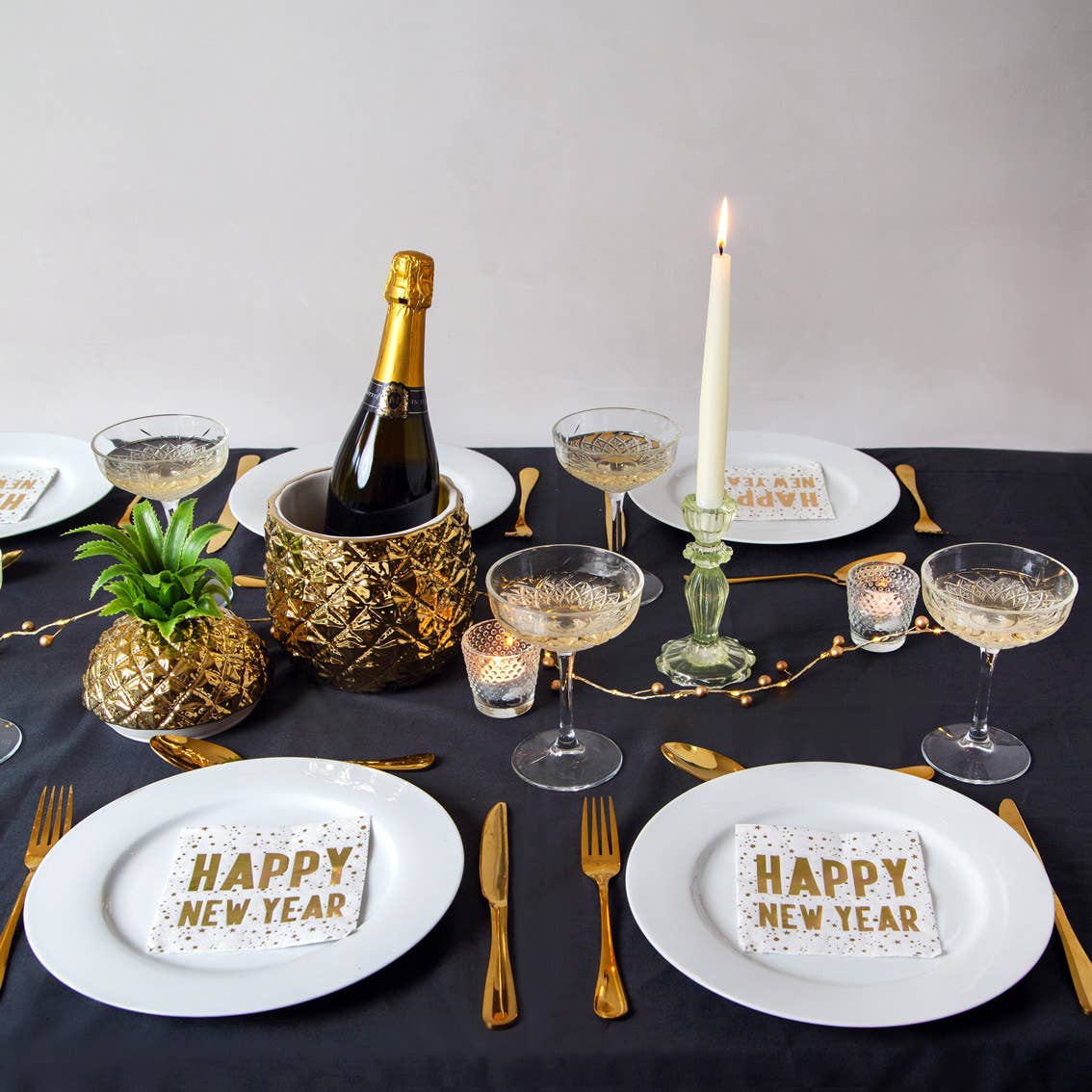 Gold Happy New Year Napkins - 20 Pk.