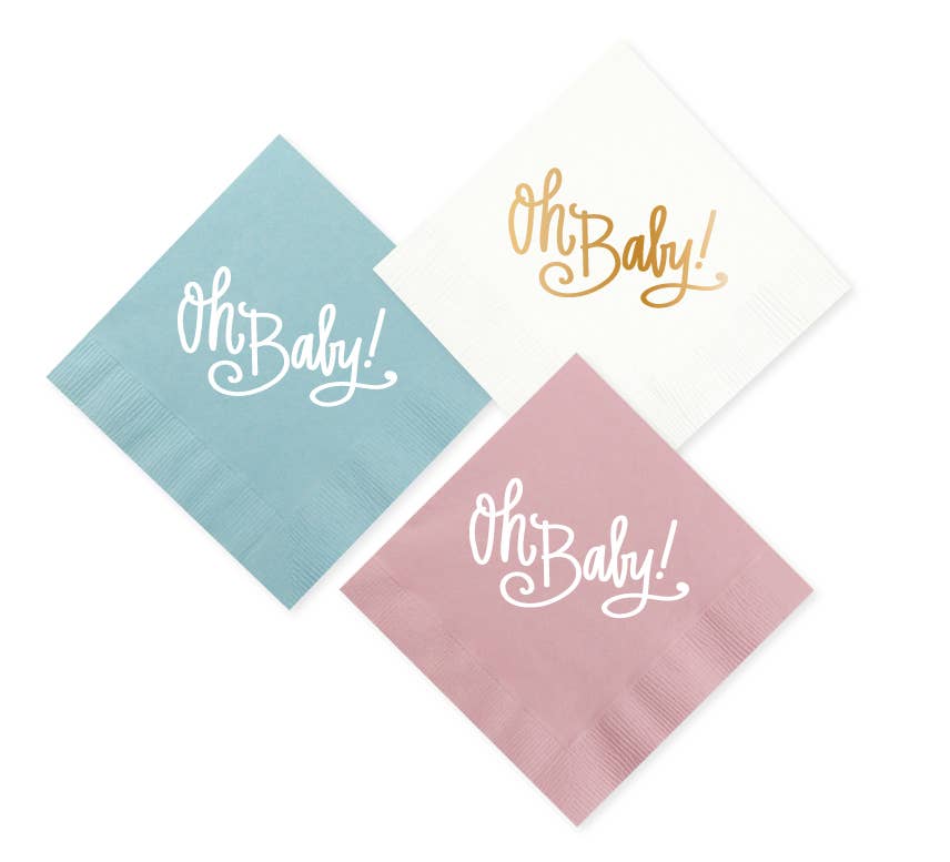 Oh Baby! - Napkins Baby BLUE Napkins - 25 pk