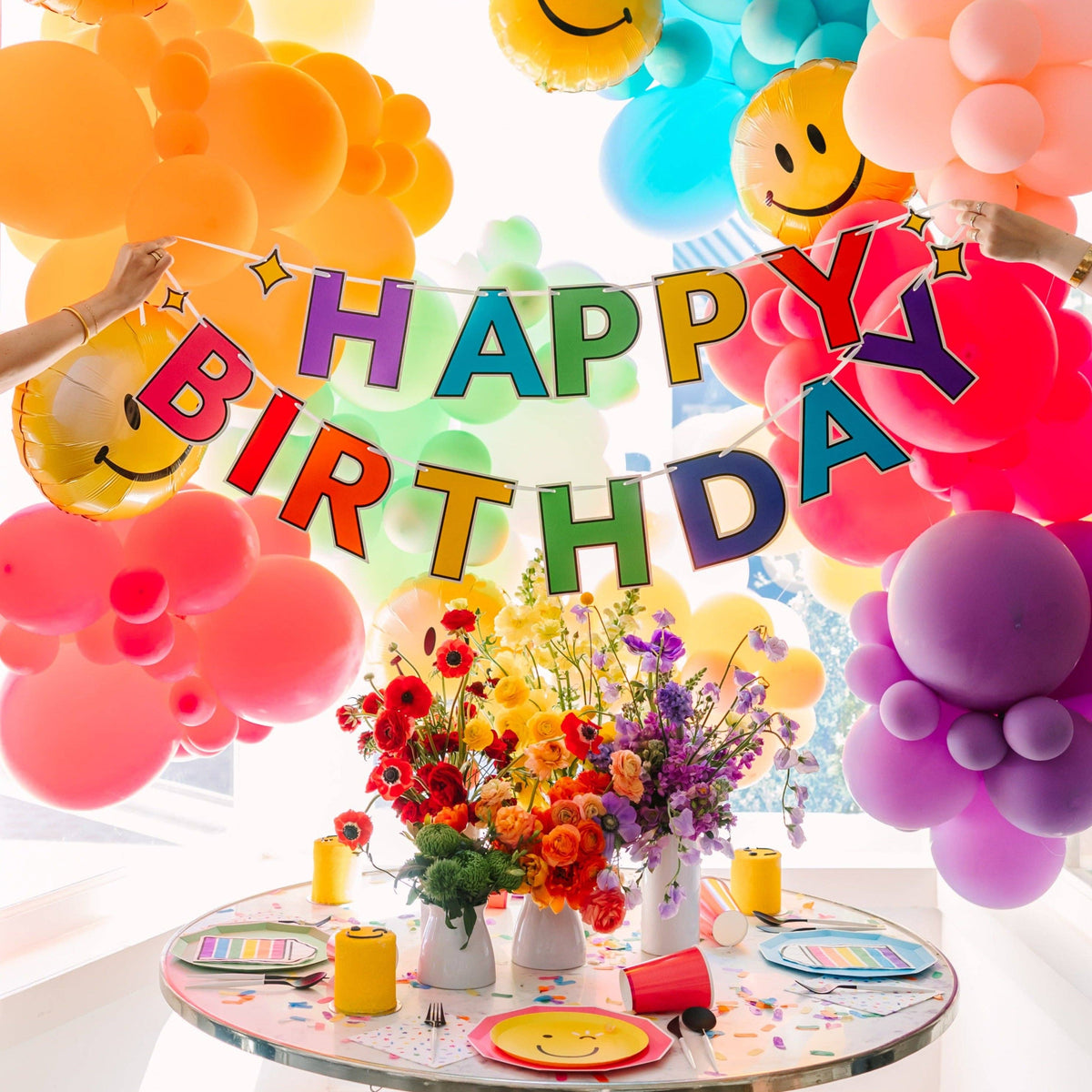 Rainbow Happy Birthday Banner (10 ft) - 1 pk