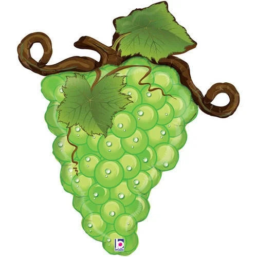 31" Food Grapes Linky Green fruit foil balloon (1D)