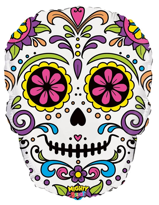 27" Sugar SKULL foil Balloon