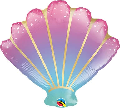 21" Sea SHELL Ombre Foil Balloon D1