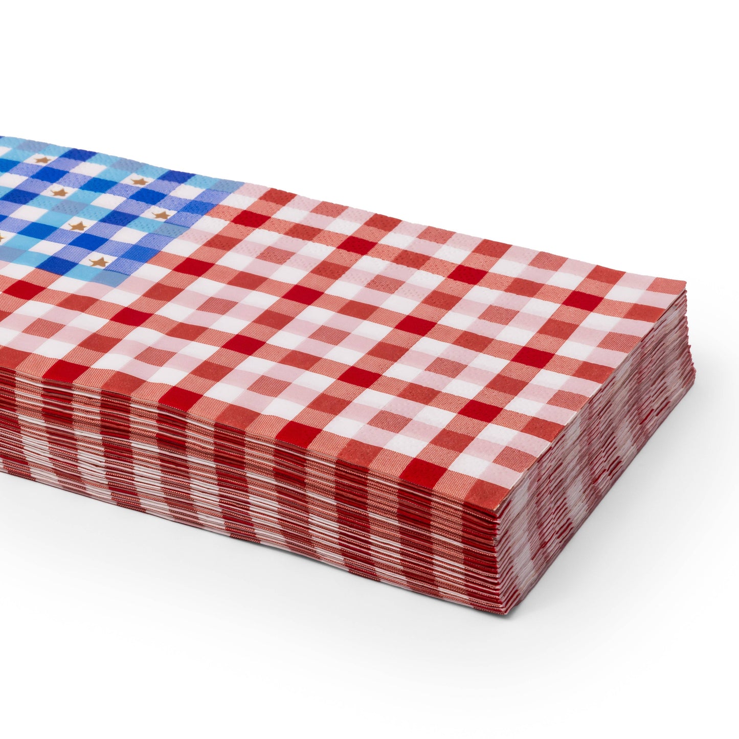 AMERICAN FLAG GINGHAM GUEST TOWELS - 20 pk
