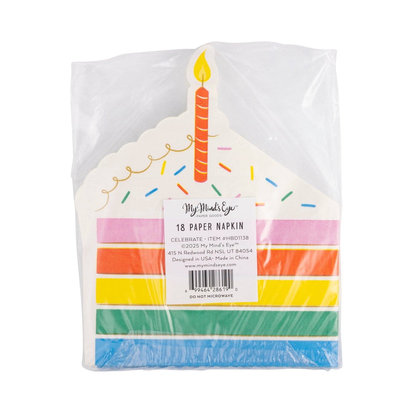 Cake Shaped Dinner Napkin - 18 pk