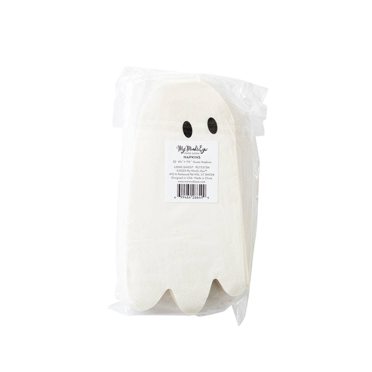 Long Ghost Shaped Paper Dinner Napkin - 18 pk