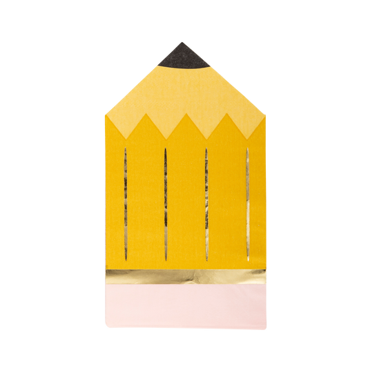 Pencil Shaped Napkin- 18 pk