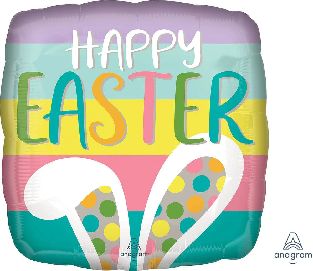 18" Happy Easter Bunny Ears foil balloon