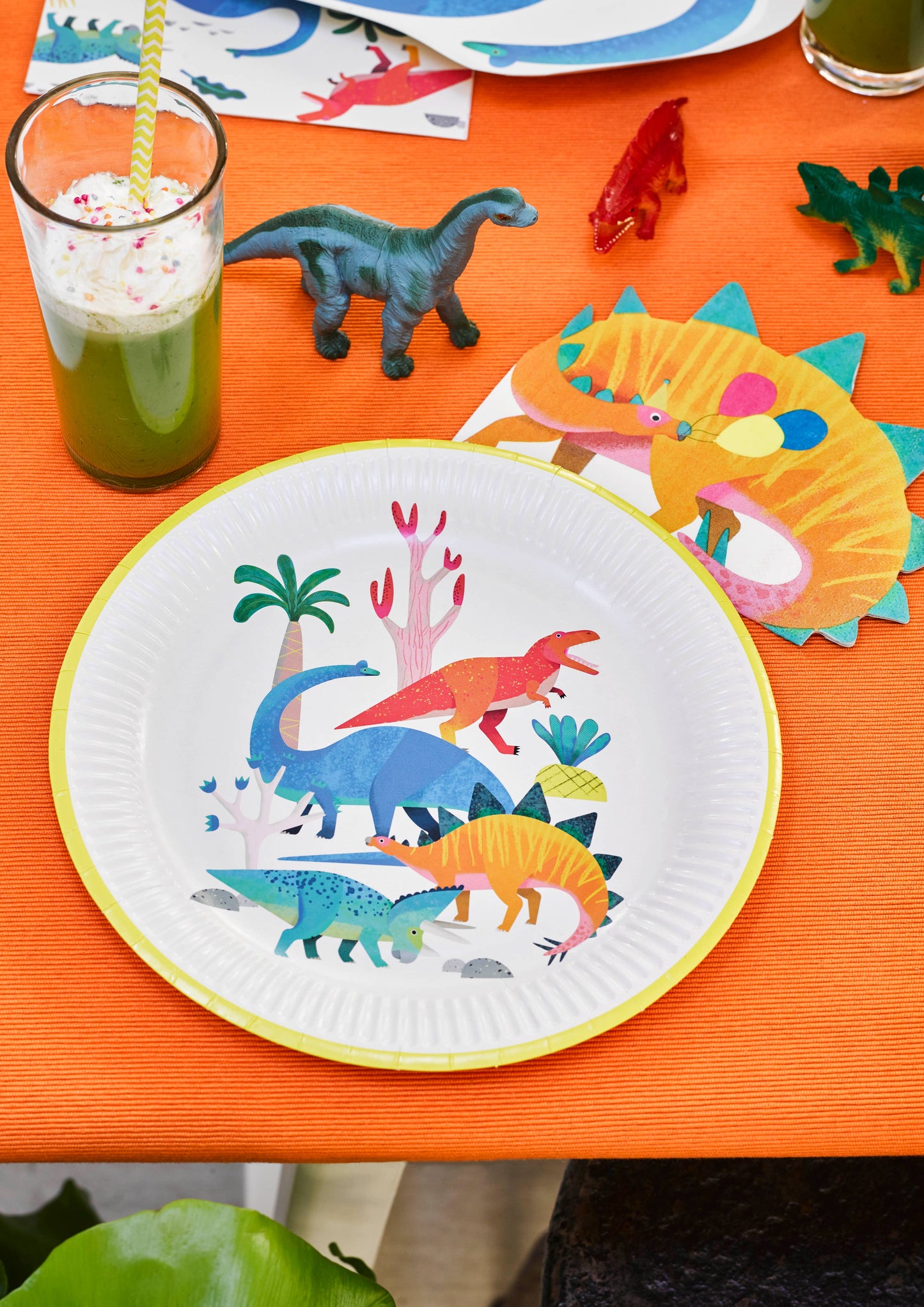 Party Dinosaur Shaped Napkins - 16 Pack