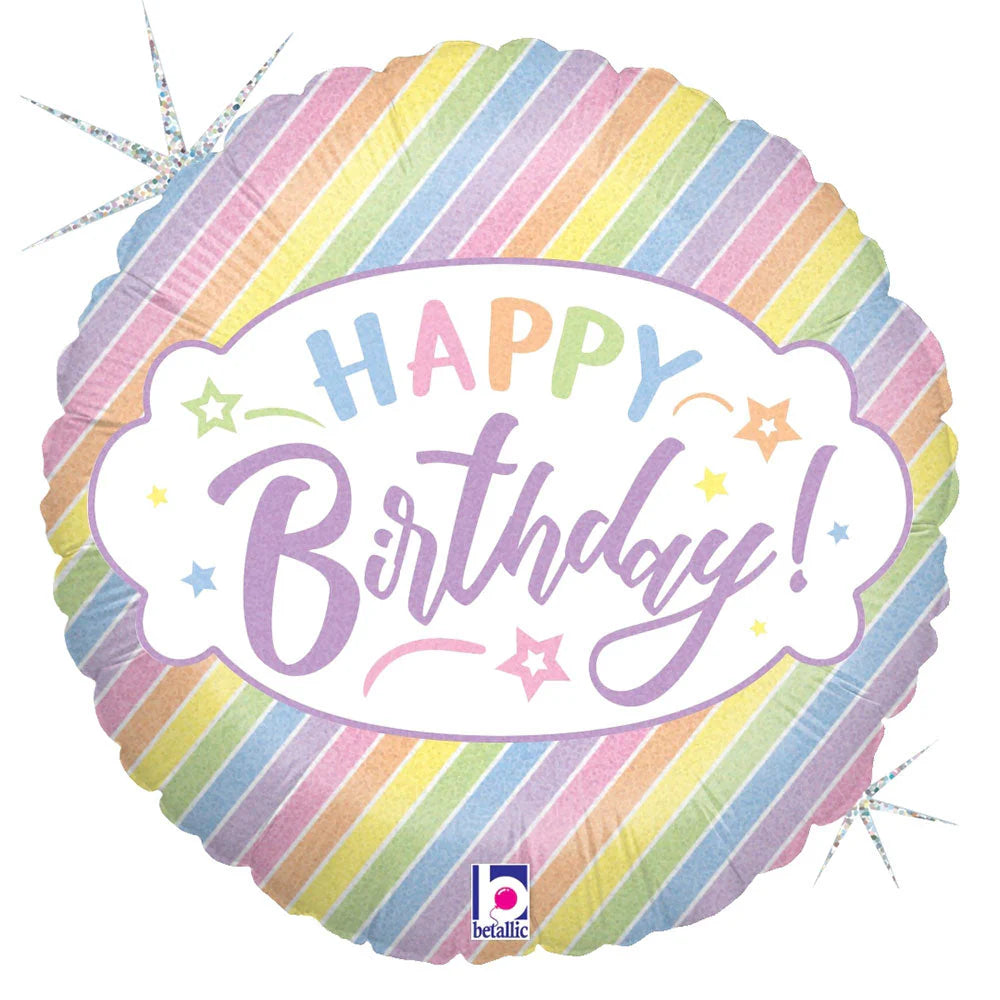 18" Pastel Happy Birthday foil Birthday