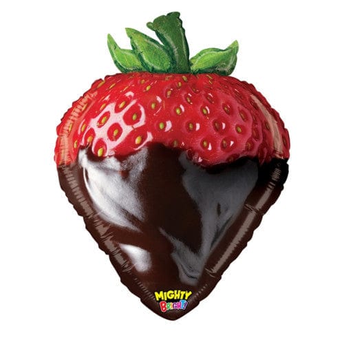 26" Chocolate covered Strawberry foil balloon with helium