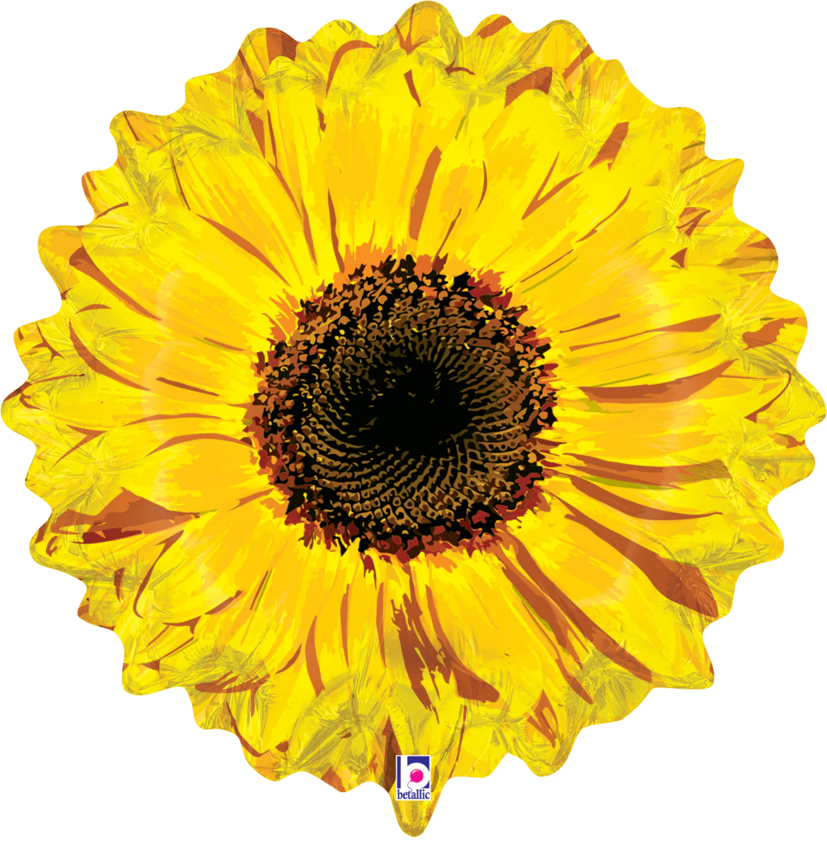 24" Yellow Sunflower foil balloon