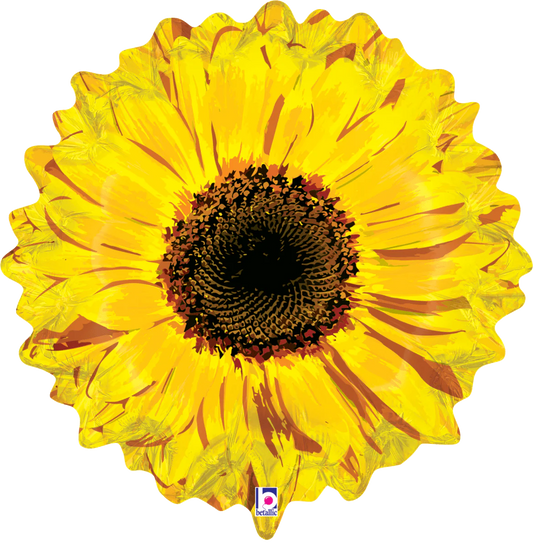 24" Yellow Sunflower foil balloon