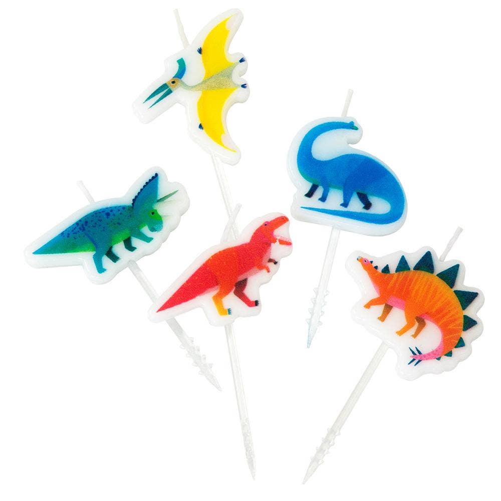 Party Dinosaur Candles - 5 Pack