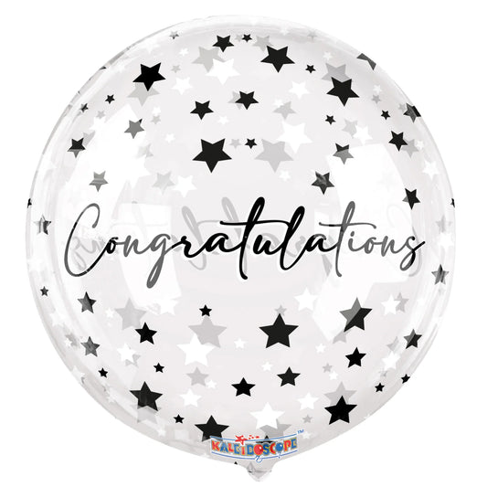 18" Congratulations Stars Gelliball balloon