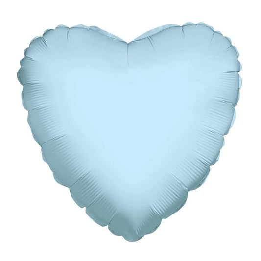 18" Light Blue foil heart