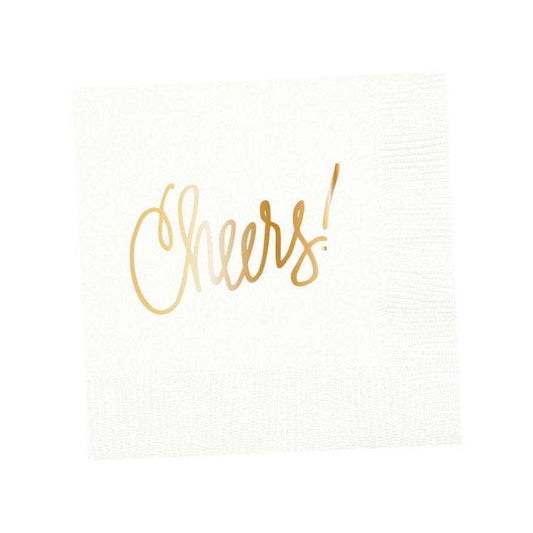 Cheers! | Napkins (18 colors): White- 25 pk.