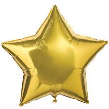 18" yellow gold foil star