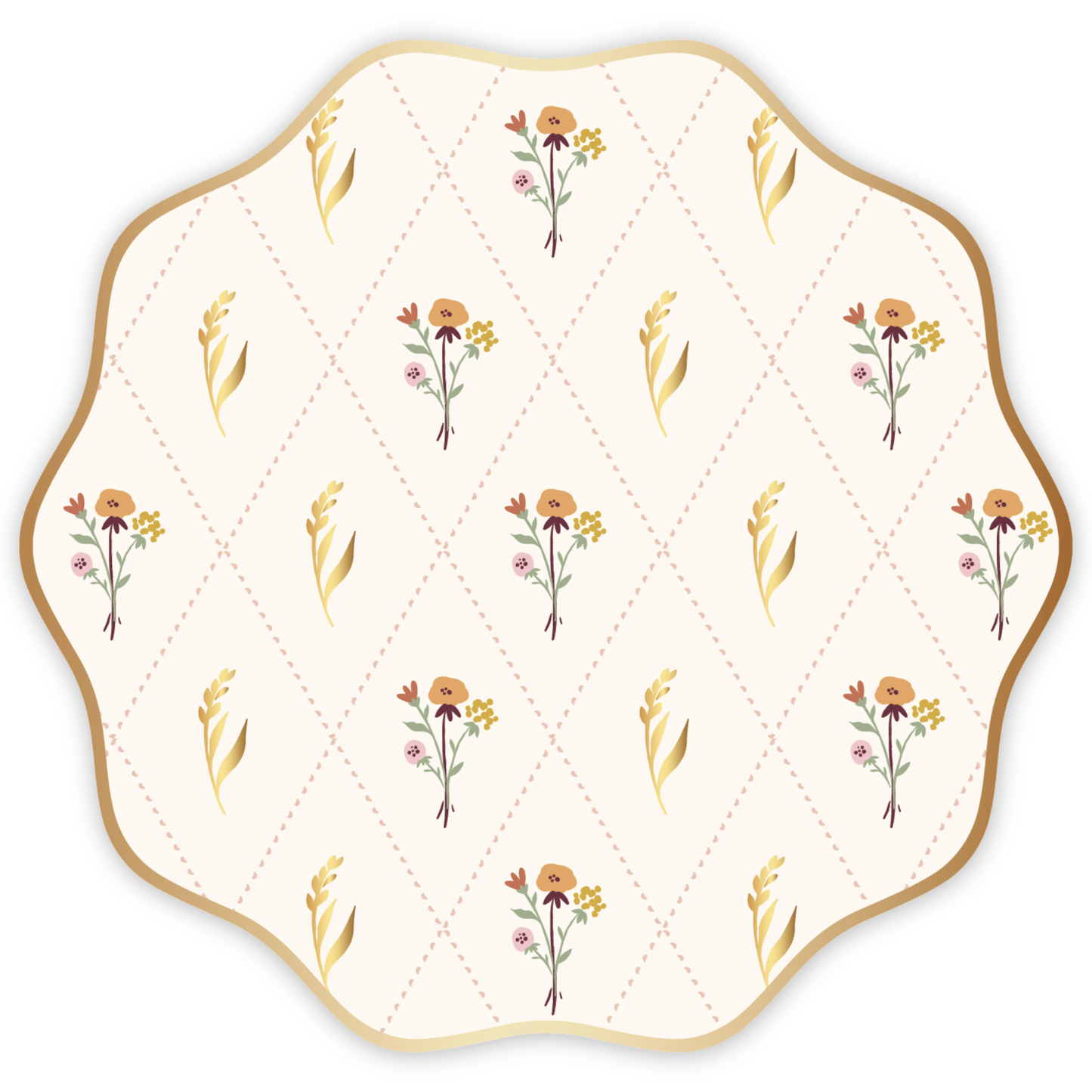 COZY FALL FLORAL DINNER PLATES - 8 pk