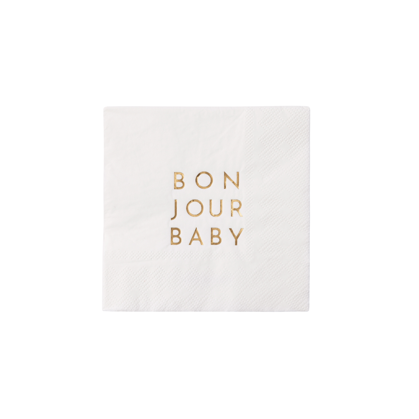 BONJOUR BABY BLANC WHITE COCKTAIL NAPKINS - 20 pk