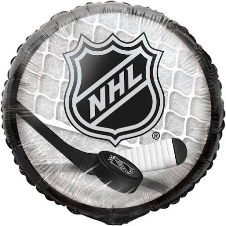 18" NHL Hockey sticks and puck Foil Balloon