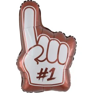 26" Sport FINGER FOAM #1 foil Balloon with helium