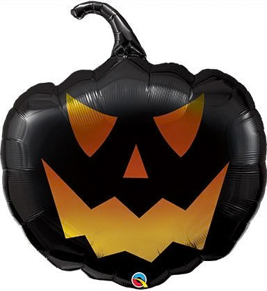 35" Black Jack pumpkin foil balloon