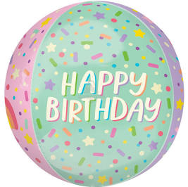 16” Orbz Happy Birthday Sprinkles foil