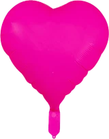 18" neon pink foil heart