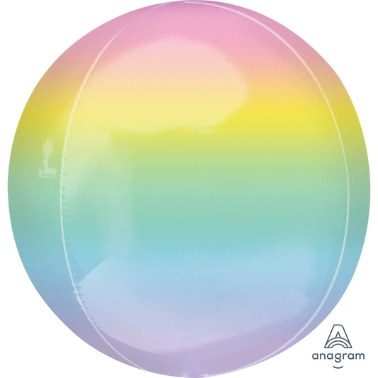 16” Orbz Ombre Pastel Rainow foil