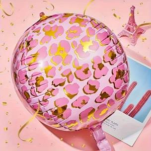 16” Orbz Pink leopard foil balloon