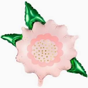 24" pink flower foil balloon
