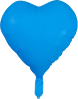 18" neon blue foil heart