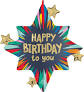 29" SuperShape Satin Birthday Blash foil balloons